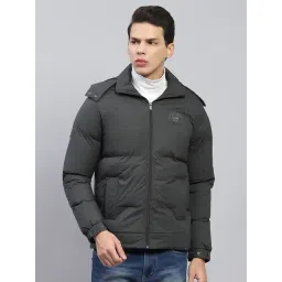 Monte Carlo Dark Green Regular Fit Quilted Hooded Jacket-picture-20