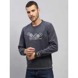 Monte Carlo Dark Grey Regular Fit Printed Sweatshirt-picture-13