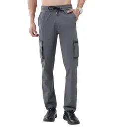 Monte Carlo Dark Grey Solid Regular Fit Trackpants-picture-22
