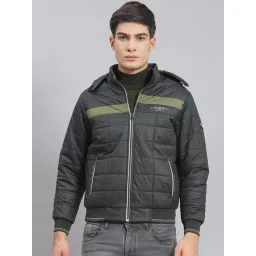 Monte Carlo Dark Olive Regular Fit Quilted Hooded Jacket-picture-32