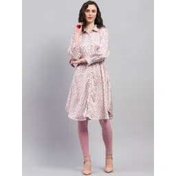 Monte Carlo Floral Print Georgette Shirt Dress image 1