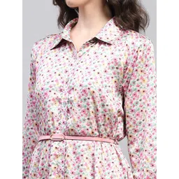 Monte Carlo Floral Print Georgette Shirt Dress image 2