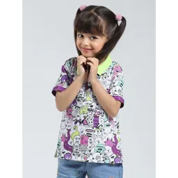 Monte Carlo Girls Printed Polo Collar Pockets T-shirt-picture-38