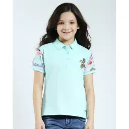 monte carlo Girls Printed Regular Fit Polo T-Shirt-picture-51