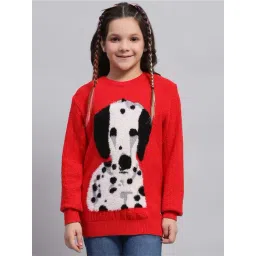 Monte Carlo Girls Red Self Full Sleeves Top-picture-46