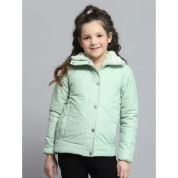 Monte Carlo Girls Self Design Green Collar Neck Full Sleeve Jacket-picture-30