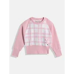 Monte Carlo Girls Self Design Sweatshirt with Applique Detail-picture-31
