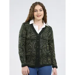 MONTE CARLO Green Printed Cardigan-picture-47