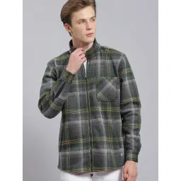 Monte Carlo Green Regular Fit Checks Sweatshirt-picture-36