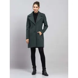 Monte Carlo Green Regular Fit Chequered Coat-picture-29