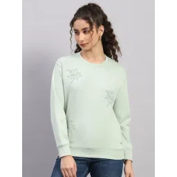Monte Carlo Green Regular Fit Embroidered Sweatshirt-picture-15