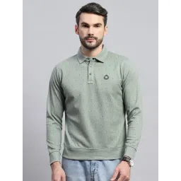 Monte Carlo Green Regular Fit Printed Sweatshirt-picture-26