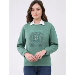 Monte Carlo Green Regular Fit Printed Sweatshirt-picture-38