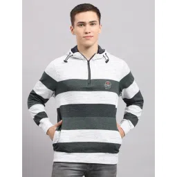 Monte Carlo Green Regular Fit Striped Sweatshirt-picture-17