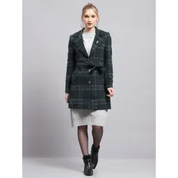 Monte Carlo Green Wool Blend Checks Full Sleeve Coat-picture-29