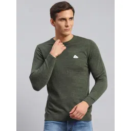 Monte Carlo Green Wool Blend Regular Fit Solid Pullover-picture-38