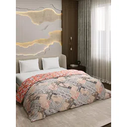 Monte Carlo Grey And Blue Geometric Printed AC Room 150 GSM Double Bed Comforter-picture-36