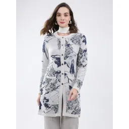 Monte Carlo Grey Blend Wool Woven Design Cardigan-picture-42