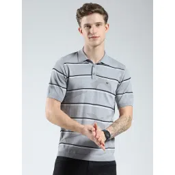 Monte Carlo Grey Cotton Linen Regular Fit Solid Polo T-Shirt-picture-25