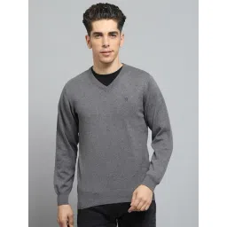 Monte Carlo Grey Cotton Regular Fit Pullover-picture-26
