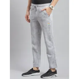 Monte Carlo Grey Regular Fit Printed Trackpants image 3