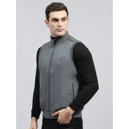 Monte Carlo Grey Regular Fit Reversible Jacket image 3