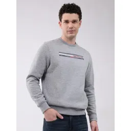 Monte Carlo Grey Solid Regular Fit Sweatshirt-picture-35