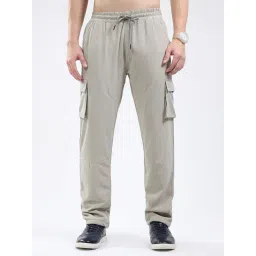 Monte Carlo Grey Solid Regular Fit Trackpants-picture-31