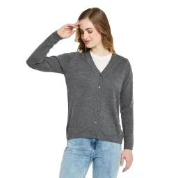 Monte Carlo Grey Wool Open Front Cardigan-picture-18