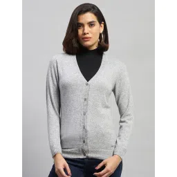 Monte Carlo Grey Wool Textured Cardigan-picture-17