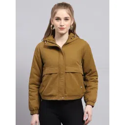 Monte Carlo Khaki Cotton Blend Solid Full Sleeve Jacket-picture-46