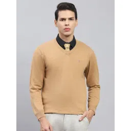 Monte Carlo Khaki Cotton Regular Fit Pullover-picture-17