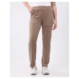 Monte Carlo Khaki Polyester Blend Solid Regular Fit Trackpant-picture-18