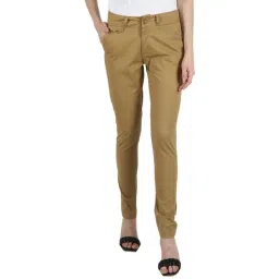 Monte Carlo Khaki Slim Fit Flat Front Trousers-picture-40