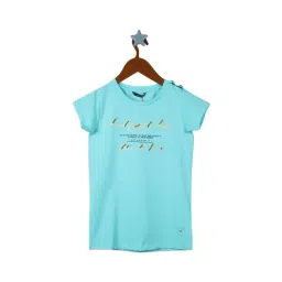 Monte Carlo Kids Aqua Blue Printed Top-picture-47