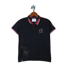 Monte Carlo Kids Black Printed Polo T-Shirt-picture-40