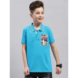 Monte Carlo Kids Blue Printed Polo T-Shirt-picture-23