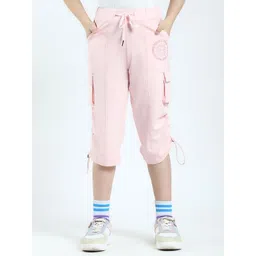 Monte Carlo Kids-Girls Solid Mid-Rise Regular Fit Capri-picture-42