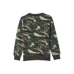 Monte Carlo Kids Green Printed Full Sleeves Sweatshirt image 2