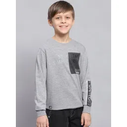 Monte Carlo Kids Grey Melange Printed Full Sleeves Sweatshirt-picture-46