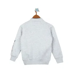 Monte Carlo Kids Grey Solid Full Sleeves Sweatshirt image 2