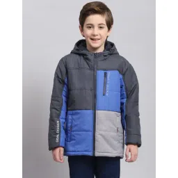 Monte Carlo Kids Navy Quilted Full Sleeves Jacket-picture-45