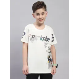 Monte Carlo Kids Off White Printed T-Shirt-picture-44