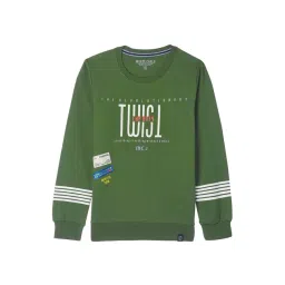 Monte Carlo Kids Olive Green Printed Full Sleeves Sweatshirt-picture-37