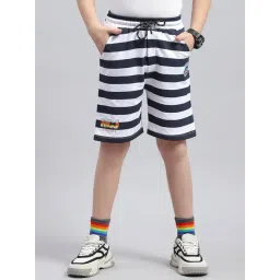 Monte Carlo Kids White & Navy Striped Bermuda-picture-17