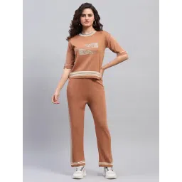 Monte Carlo Light Brown Printed Co-Ord Set-picture-37