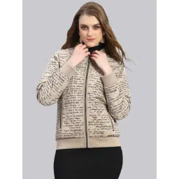 Monte Carlo Light Brown Wool Graphic Print Jacket-picture-35