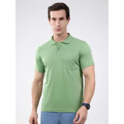 Monte Carlo Light Green Regular Fit Solid Pattern Short Sleeves Summer Polo T-Shirt-picture-39