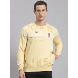 Monte Carlo Light Yellow Regular Fit Printed Sweatshirt-picture-39