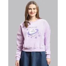 Monte Carlo Lilac Cotton Embellished Sweatshirt-picture-34